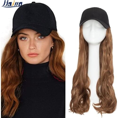 SNOILITE 16inch Long Wavy hair extension with black cap New style intergrate cap hair Synthetic extension hair for Girls Party