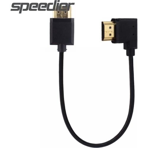 HDMI-compatible HDMICable Short HDMI2.0 4K HD thin cables stretch Coiled DSLR Digital Single 15cm LEFT&RIGHT Angled
