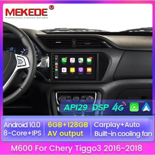 IPS 1280*720 Android 10.0 Car Radio Dvd Player for Chery Tiggo 3 2016-2018 CAR GPS Navigation Radio Stereo Multimedia BT Carplay