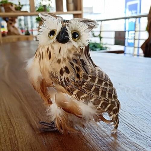 New 2021 New Artificial Owl Simulation Foam Bird Feather Ornaments Diy Craft For Wedding Party Colorful Decoration Home Garden