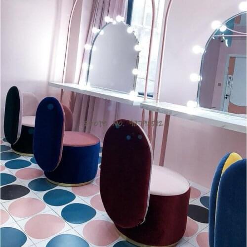Dressing stool backrest nordic cute girl net red ins creative postmodern light luxury bedroom makeup stool chair
