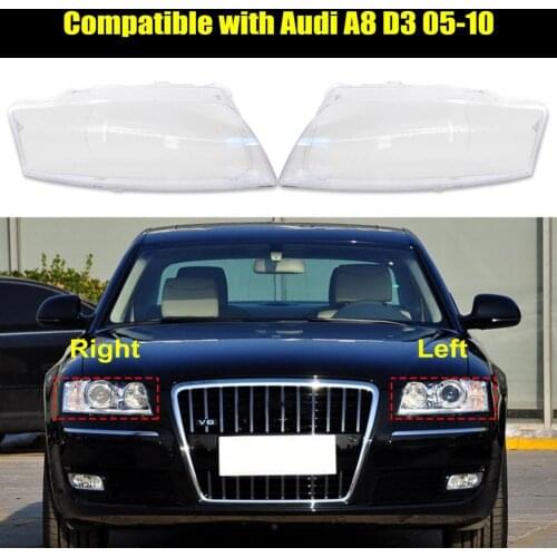 Headlight Cover Glass Lampcover Left Right Wear Resistant Headlamp Cover 4E0941003BE for Audi A8 D3 05-10 Car Accessory