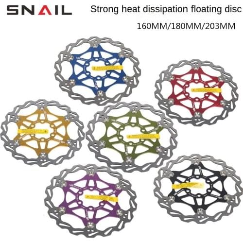 SNAIL mountain bike floating disc bicycle brake pad six nail brake disc 180 160MM 203mm