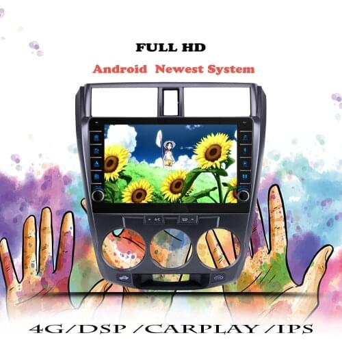 Multimedia Player Car Radio 2 din For Honda CITY 2011 2012 2013 2014 2015 2016 Android 10 DVD GPS Navigation Video Tape Recorder