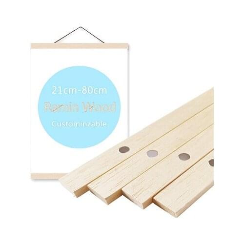 Natural Magnetic Wooden Frame Poster Hanger Photo Frame Poster and Prints White Wood Wall Hanging Wall Painting Home Room Decor