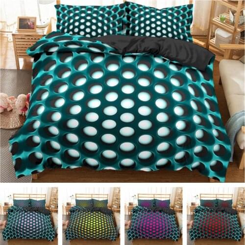 New Pattern 3d Digital Honeycomb Printing Duvet Cover Set 1 Quilt Cover + 1/2 Pillowcases Single Twin Double Full Queen King