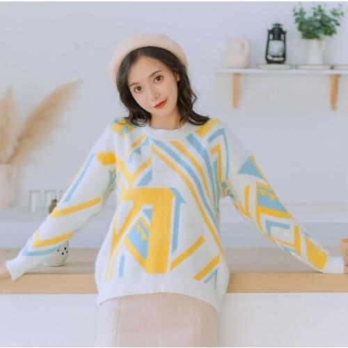 Autumn winter O-Neck cute sweater 2018 new fashion long sleeve thick soft sweater for women