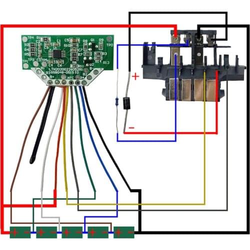 For Bosch Professional Power Tools Plastic Case Cover Shell for PBA Lithium Battery Circuit Board PCB