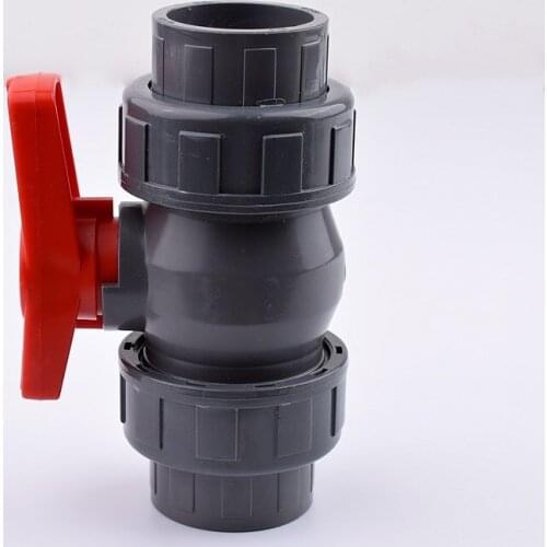 1Pc 63/75/90/110mm PVC Pipe Union Valve Water Pipe Fittings Ball Valve Garden Irrigation Water Pipe Connector Aquarium Adapter