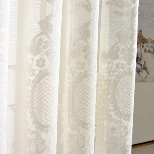 Modern Curtains for Living Dining Room Bedroom European Style Solid Color Jacquard Tulle Curtains Product Customization