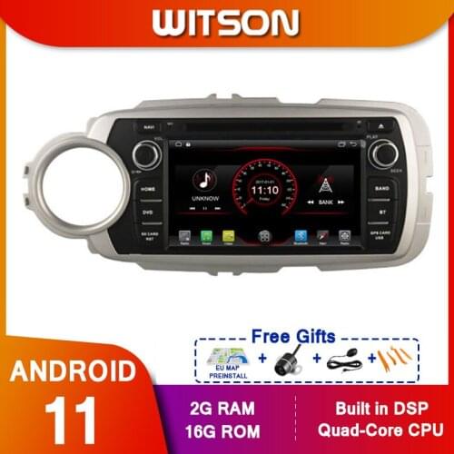 WITSON Android 10.0 Car GPS for TOYOTA YARIS 2012 Car Radio Multimedia tape recorder bluetooth navigation
