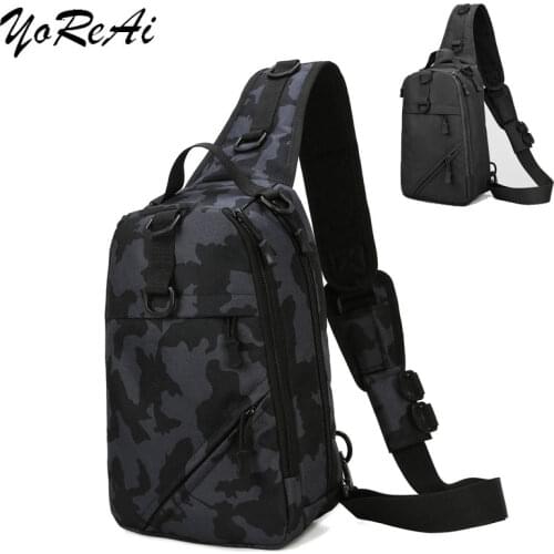 YoReAi Men Hiking Military Tactical Shoulder Bags Camping Sports Trekking Climbing Crossbody Fishing Outdoor Chest Bag For Male