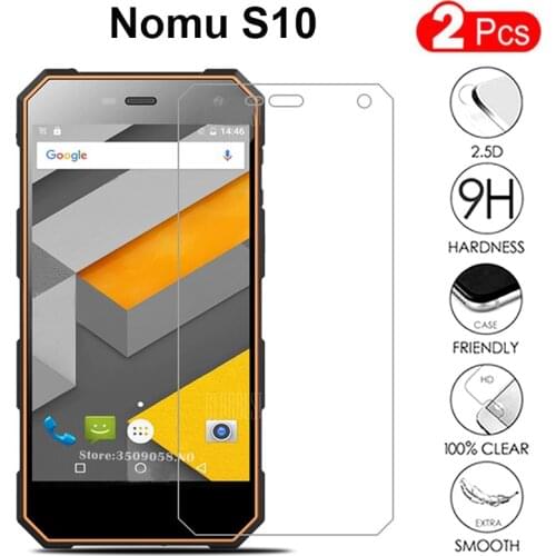 2PC Tempered Glass Film For NOMU S10 5.5 LCD Anti-Explosion 9H Premium Protective Glass Films Case For NOMU S10 Screen Protector
