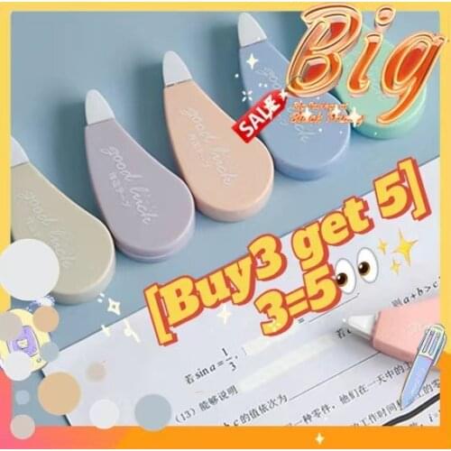 1PC Aesthetic Design Correction Tape Morandi Tone White Corrector Tapes Strip Adhesive Stationary School Supplies