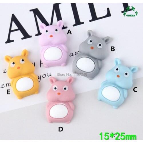 Cartoon Charms for Slime Fat Mouse Charms 10pcs Resin Charms for Jewelry making Resin cabochons flatback for Phone cases