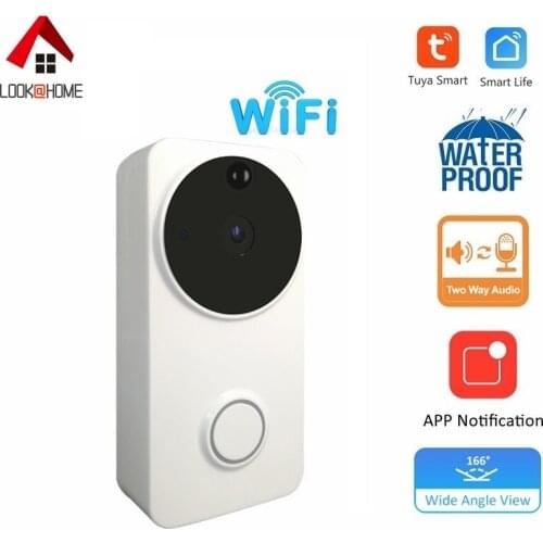 1080P Wireless Video Doorbell for Smart Life Mobile APP Battery Power Waterproof Night Vision Two Way Talk with Dingdong Chime