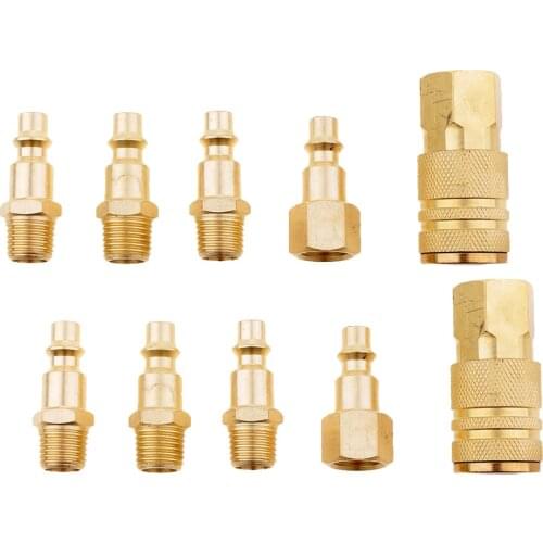 10x Air Hose Pipe Quick Adapter Coupling Plug 1/4 NPT Fitting Compressor
