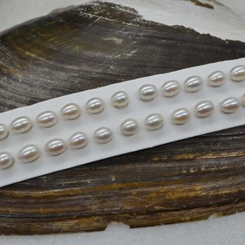 15XPairs Genuine Freshwater Pearls Loose Beads Half Drilleld For Pendant Earring Jewellry