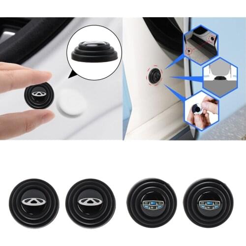 2/4Pcs Car Door Shock Stickers Absorber Soundproof Buffer Pier For Skoda Rapid Fabia Superb Kamiq Octavia Kodiaq Karoq Scala