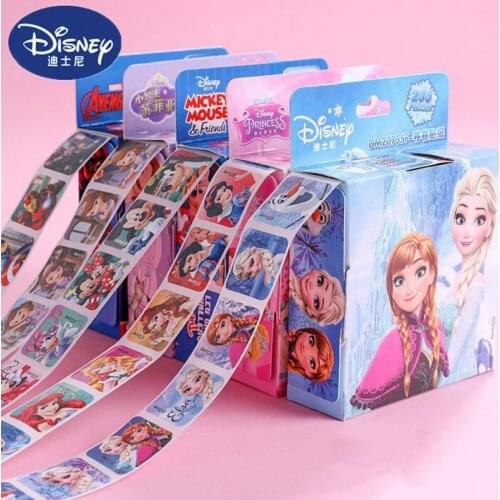 200Pcs/Box Disney Cartoon Stickers Frozen 2 Elsa Anna Princess Sofia Sticker Girl Kids Children Teacher Reward Toys Gift