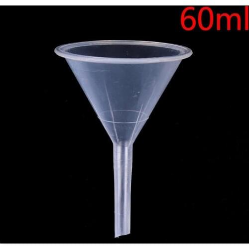 60ml 1/2" Mouth Dia Laboratory Funnel transfer perfume Liquid Plastic Filter Funnel Chemistry Equipment