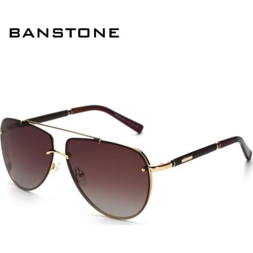 BANSTONE Mens Polarized Sunglasses Driving Eyewear Pilot Sun Glasses Male Goggle UV400 Gafas De Sol