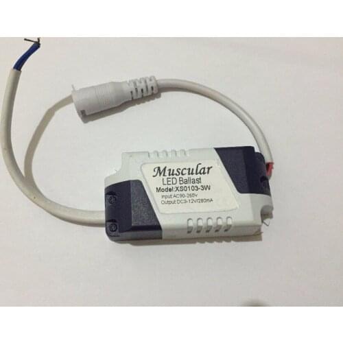 Free Shipping XS0103-3W 3W DC 3~12V/280mA LED Ballast Driver AC 90~265V