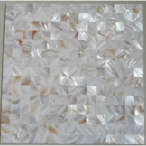 Seamless White Square Shell Mosaic Tile Oyster Groutless Mother Of Pearl Kitchen Backsplash Shower Bath Tile