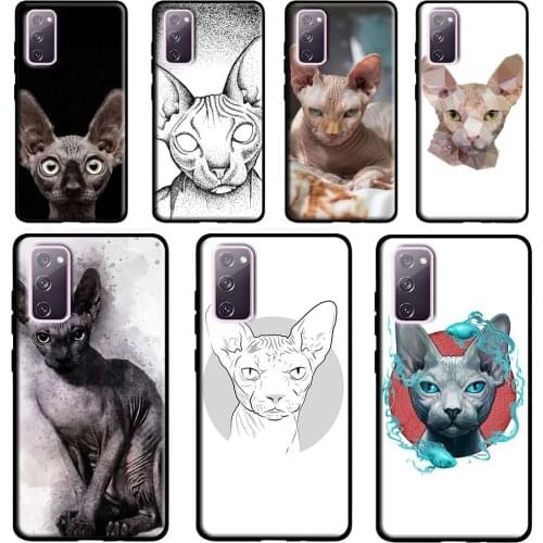 Sphinx Cat Case For Samsung Galaxy S20 FE S21 Ultra Note 20 Note 9 10 S10e S8 S9 S10 Plus Phone Cover