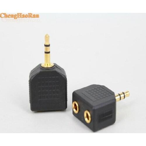 ChengHaoRan 1pcs 3.5mm to 3.5mm 1 Male to 2 Female 1 to 2 Audio Splitter Adapter for Computer Speaker Earphone Headphone