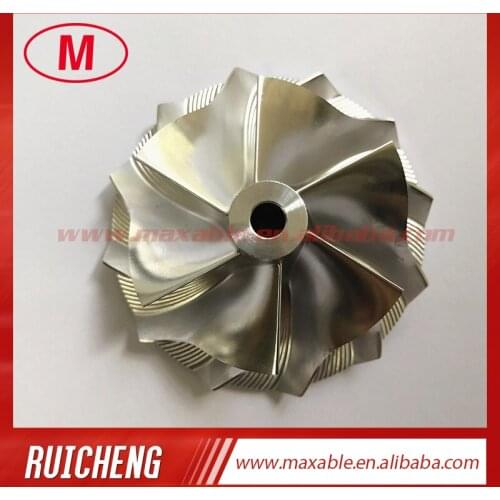 GT15-25 46.70/59.40mm 6+6 blades reverse turbocharger billet/milling/aluminum 2618 compressor wheel