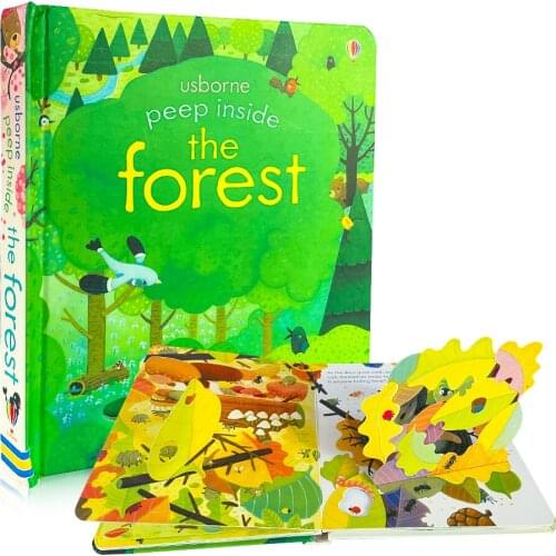 Peep Inside The Forest Fairy Tale English Educational 3D Flap Picture Books Stories in the forest parent-child interaction