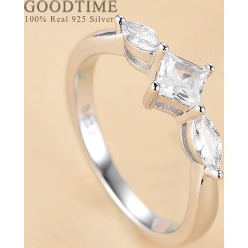 Fashion Silver Ring 925 Sterling Silver Ring Horse Eye Shape Zircon Wedding Rings Jewelry Accessories Gift For Women Lady