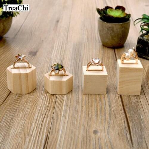 Creative Log Pair Ring Display Rack Couple Ring Set Ring Bracket Jewelry Storage Rack Silver Ornaments Display Rack Ring Holder