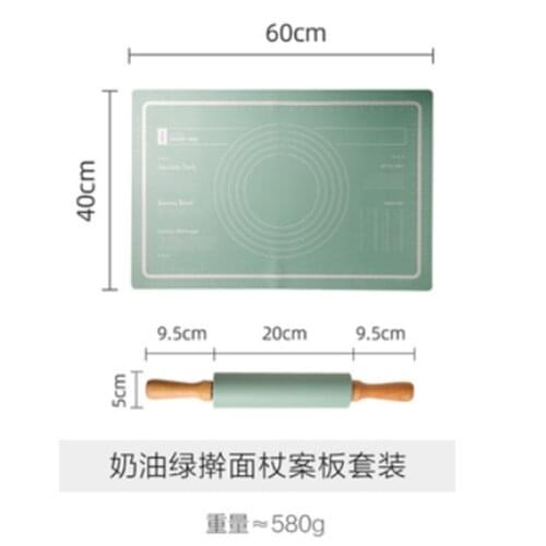 Silicone Baking Mat Sheet Extra Large Mat Rolling Pin For Dough Pizza Dough Non-Stick Maker Holder Pastry And Bakery Accessories