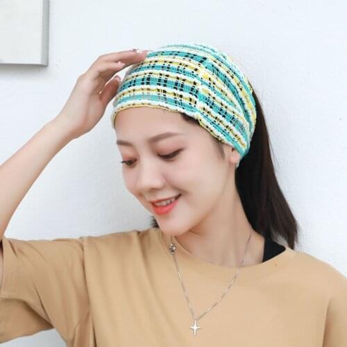 Fashion high force stretch hair Band turban ladies dress up facial mask face wash hescarf 2021 popular non tight loose headband