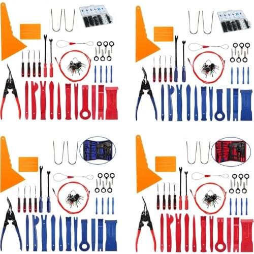 Car Trim Removal Tool Kit Panel Door Plastic Pry Dash Interior Clip Set 52x Open Pry Tools Kit Dash Door Radio W91F