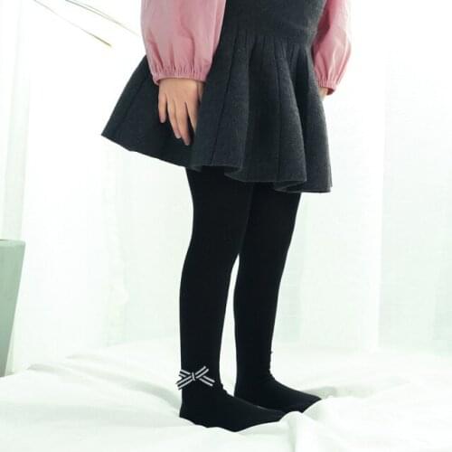 Autumn New baby kids Girls tights Stockings Female Baby 0-2T Comfortable cotton knit Bow baby pantyhose