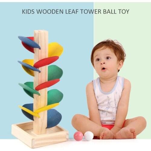 Montessori Educational Toys Building Blocks Wooden Tree Marble Ball Run Track Game Intelligence Assemble Toys For Children