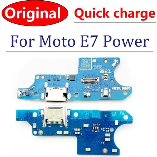 Original USB Charging Port Charger Board Flex Cable For Moto E7 Power Dock Plug Connector With Microphone