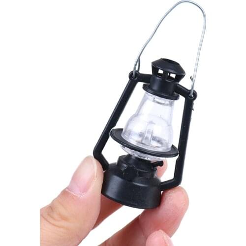 Retro Black Kerosene Lamp 1:12 Dollhouse Children Baby Gift Toy Mini Furniture Miniature Toys