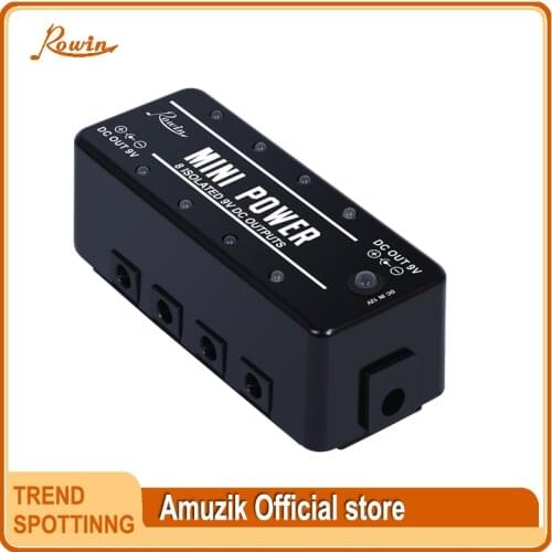 Rowin LEF-329 Mini Power Pedal Guitar Pedals Power Supply Multi Circuit Power 8 Isolated 9V Output With Short Circuit Protect