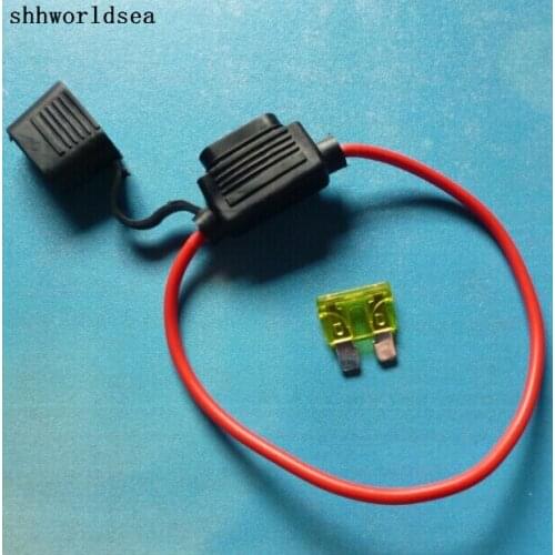 Shhworldsea Medium Car Fuse Holder Water-resistant Waterproof Automotive Fuse Holder With Cover1A2A3A5A7.5A10A15A20A25A30A35A40A