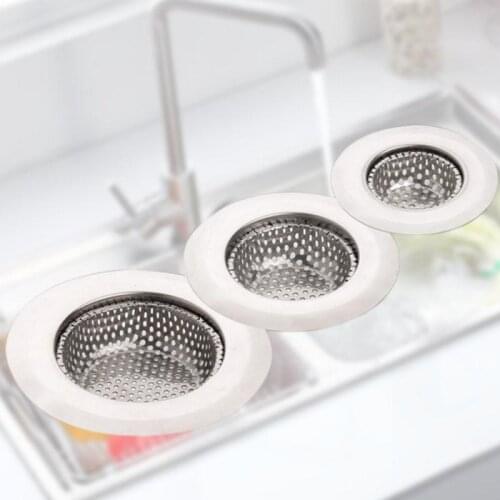 7cm / 9cm / 11.5cm Kitchen Sink Strainer Hole Drain Filter Trap Metal Sink Strainer Stainless Steel Bath Sink Drain Waste Screen