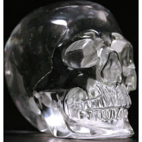 WBY---412++++ Quartz Rock Carved Crystal Skull ,Realistic,Healing