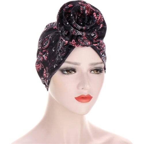 Womens Hijab Caps Hat Lady Flower Headwear Underscarf Adjustable Fashion TT@88