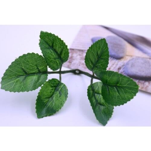 10Pcs Artificial Plants Wedding Decorative Flowers Wreaths Fake Roses Leaf Silk Leaves Flower Arrangement Accessories Home Decor