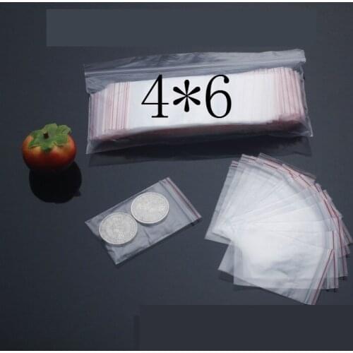 100Pcs 4x6cm Mini Small Self Seal Packaging Bag for Business Kitchen Cookie Storage Transparent Cellphone Gift Opp Plastic Bags