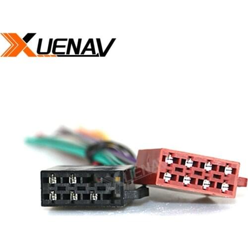 12-001 Car Universal ISO Standard Radio Wire Cable Wiring Harness Car Stereo Adapter Connector Adaptor Plug Male 12-001