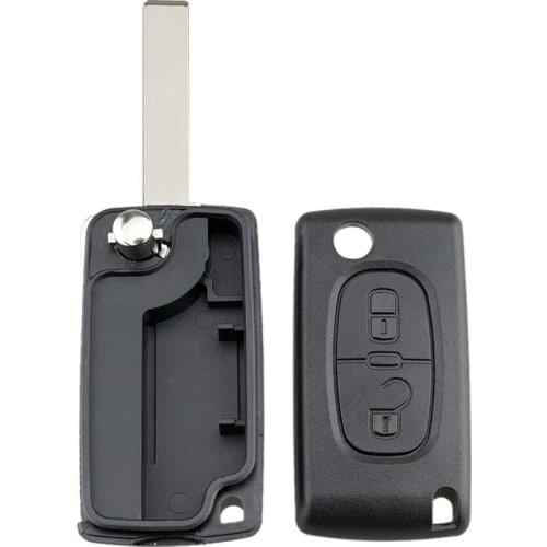 2 Button Remote Key Fob Shell Case Fits For Peugeot 2008 3008 5008 Ce0523 Hu83 Shell Cover Key Protector